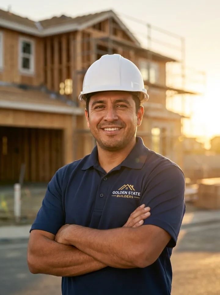 Licensed California contractor on a job site